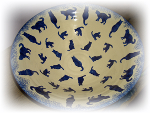 Cats - Fun loving playful animal design by West Lodge Pottery